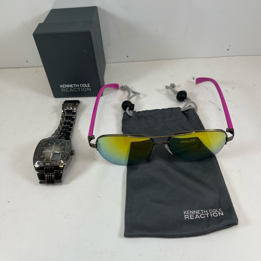 Kenneth Cole Reaction watch and sunglasses set